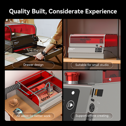 Creality Falcon2 Pro Enclosed Laser Engraver & Cutter 60W