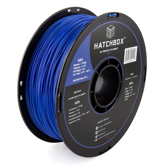 HATCHBOX BLUE ABS FILAMENT - 1.75MM, 1KG SPOOL