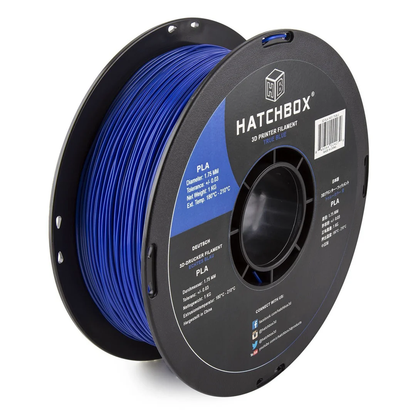 HATCHBOX BLUE PLA FILAMENT - 1.75MM, 1KG SPOOL (5/10 Pack)