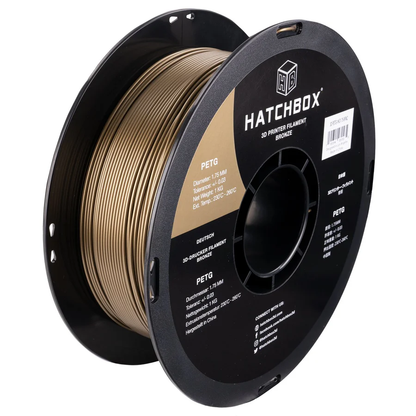 HATCHBOX BRONZE PETG FILAMENT - 1.75MM, 1KG SPOOL (10 Pack)