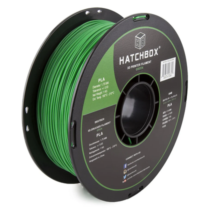 HATCHBOX GREEN PLA FILAMENT - 1.75MM, 1KG SPOOL (10 Pack)