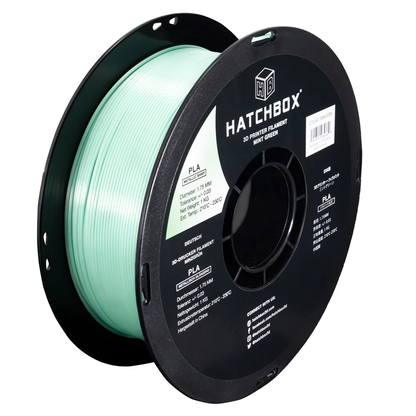 HATCHBOX METALLIC FINISH MINT GREEN PLA FILAMENT - 1.75MM, 1KG SPOOL (5/10 Pack)