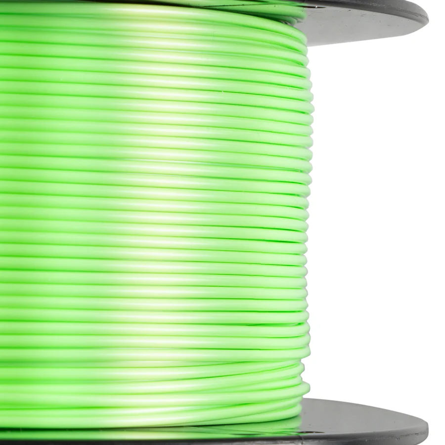 HATCHBOX METALLIC FINISH NEON GREEN PLA FILAMENT - 1.75MM, 1KG SPOOL (5/10 Pack)