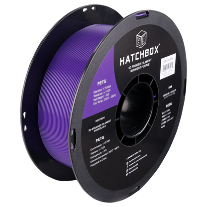 HATCHBOX MIDNIGHT PURPLE PETG FILAMENT - 1.75MM, 1KG SPOOL (10 Pack)