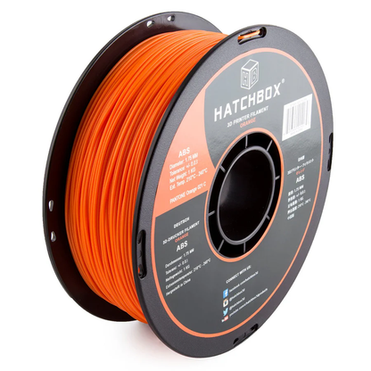 HATCHBOX ORANGE ABS FILAMENT - 1.75MM, 1KG SPOOL (5/10 Pack)