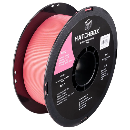 HATCHBOX PINK PETG FILAMENT - 1.75MM, 1KG SPOOL (10 Pack)