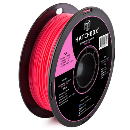 HATCHBOX PINK PLA FILAMENT - 1.75MM, 1KG SPOOL (10 Pack)