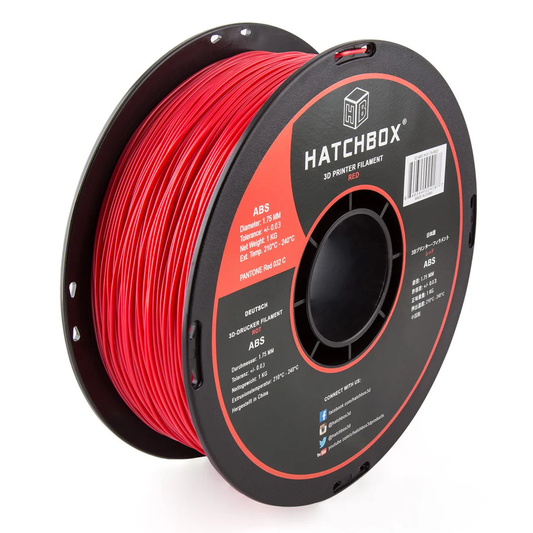 HATCHBOX RED ABS FILAMENT - 1.75MM, 1KG SPOOL (5/10 Pack)