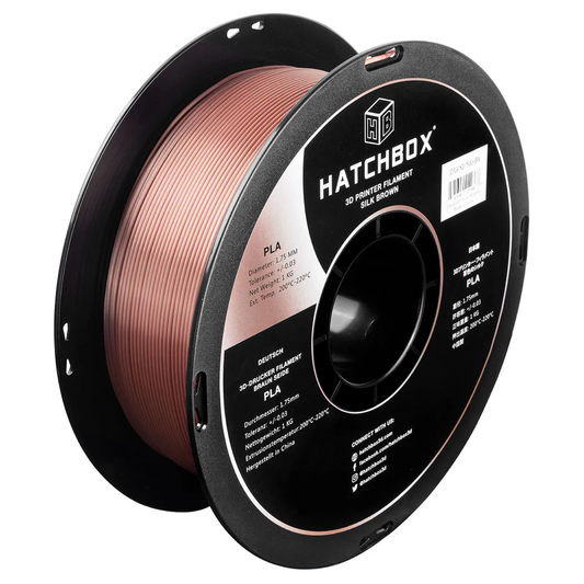 HATCHBOX SILK BROWN PLA FILAMENT - 1.75MM, 1KG SPOOL (10 Pack)