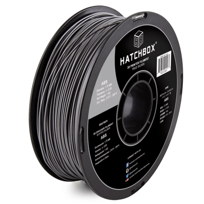 HATCHBOX SILVER ABS FILAMENT - 1.75MM, 1KG SPOOL (10 Pack)