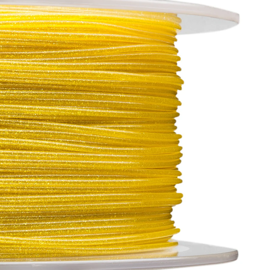 HATCHBOX SPARKLE YELLOW PLA FILAMENT - 1.75MM, 1KG SPOOL (5/10 Pack)