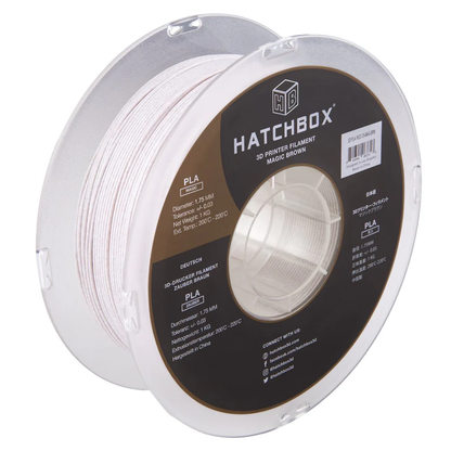 HATCHBOX STONE BROWN PLA FILAMENT - 1.75MM, 1KG SPOOL (5/10 Pack)