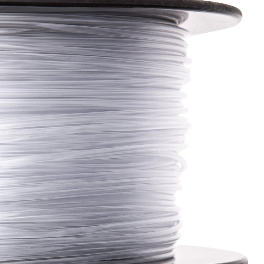 HATCHBOX TRANSPARENT WHITE PETG FILAMENT - 1.75MM, 1KG SPOOL (10 Pack)