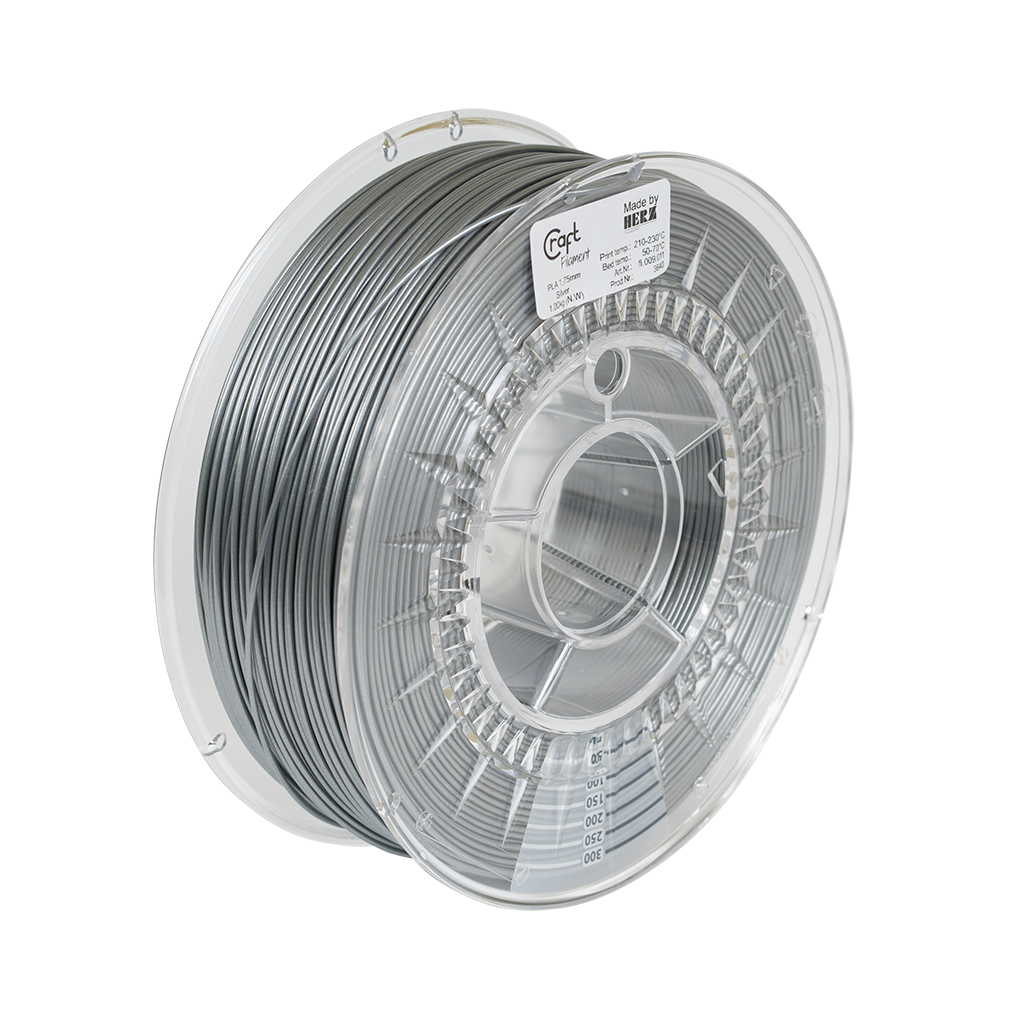 PLA 3D Printer Filament Silver 1Kg