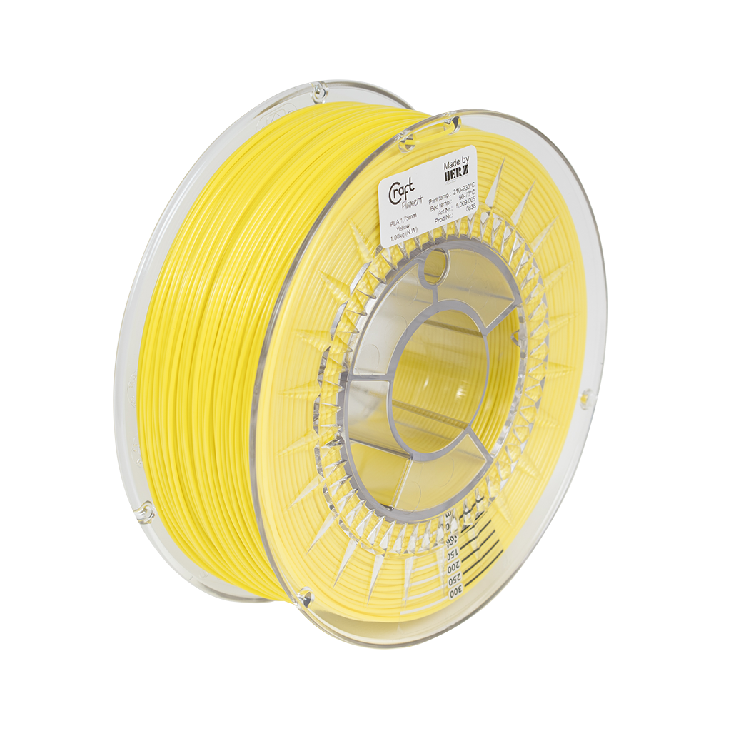 PLA 3D Printer Filament Yellow 1Kg